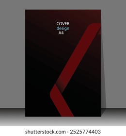Red and black cover design. Modern cover. Suit to for cover, banner, flyer, background, card, etc.