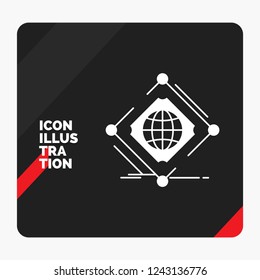 Red and Black Creative presentation Background for Complex, global, internet, net, web Glyph Icon