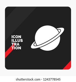Red and Black Creative presentation Background for planet, space, moon, flag, mars Glyph Icon