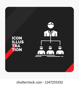 Red and Black Creative presentation Background for team, teamwork, organization, group, company Glyph Icon