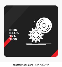 Red and Black Creative presentation Background for cd, disc, install, software, dvd Glyph Icon