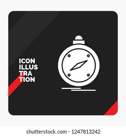 Red and Black Creative presentation Background for compass, direction, navigation, gps, location Glyph Icon