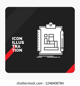 Red and Black Creative presentation Background for Algorithm, process, scheme, work, workflow Glyph Icon