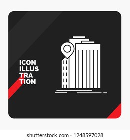 Red and Black Creative presentation Background for bank, banking, building, federal, government Glyph Icon