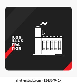 Red and Black Creative presentation Background for Factory, industrial, industry, manufacturing, production Glyph Icon