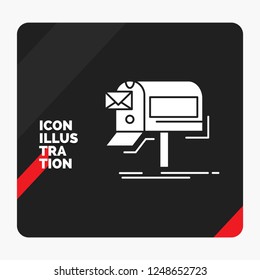 Red and Black Creative presentation Background for campaigns, email, marketing, newsletter, mail Glyph Icon
