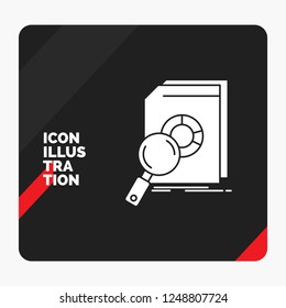 Red and Black Creative presentation Background for Analysis, data, financial, market, research Glyph Icon