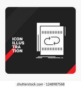 Red and Black Creative presentation Background for Audio, file, loop, mix, sound Glyph Icon