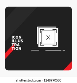 Red and Black Creative presentation Background for error, application, message, problem, server Glyph Icon