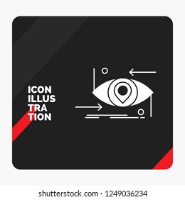 Red and Black Creative presentation Background for Advanced, future, gen, science, technology, eye Glyph Icon