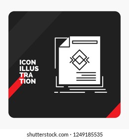 Red and Black Creative presentation Background for ad, advertisement, leaflet, magazine, page Glyph Icon