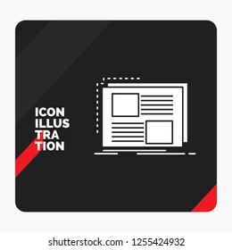 Red and Black Creative presentation Background for Content, design, frame, page, text Glyph Icon
