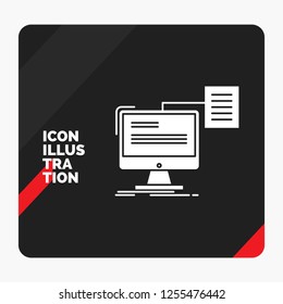 Red and Black Creative presentation Background for resume, storage, print, cv, document Glyph Icon