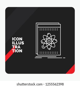 Red and Black Creative presentation Background for Api, application, developer, platform, science Line Icon