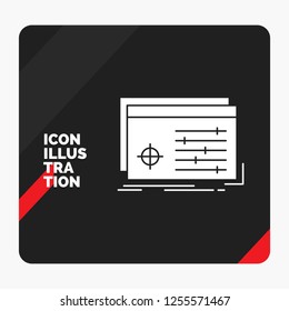 Red and Black Creative presentation Background for File, object, processing, settings, software Glyph Icon