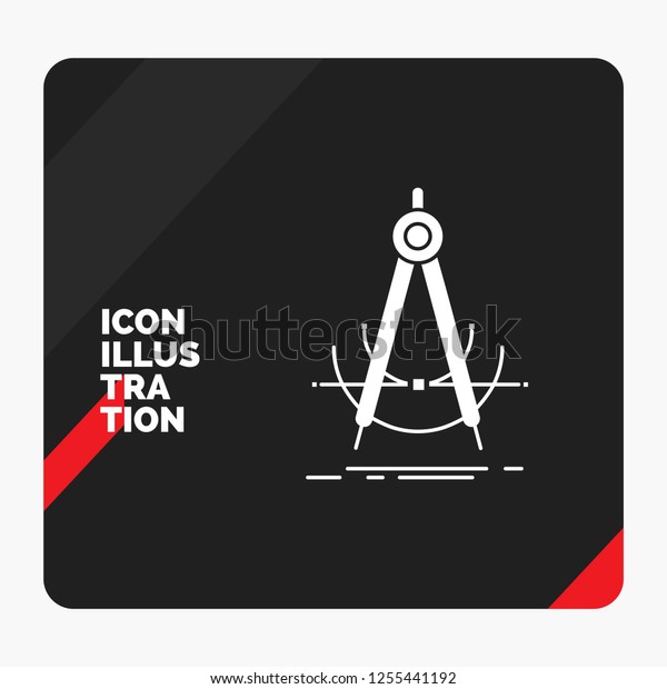 Red and Black\
Creative presentation Background for Precision, accure, geometry,\
compass, measurement Glyph\
Icon
