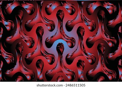 Red, black cyan color combination pattern type background design.