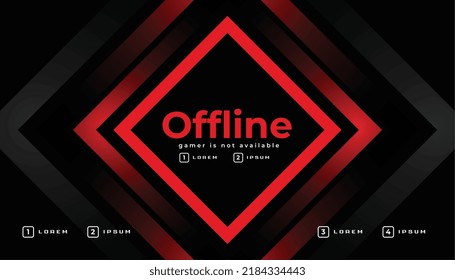 Red Black Dark Gaming Banner Design Stock Vector (Royalty Free ...