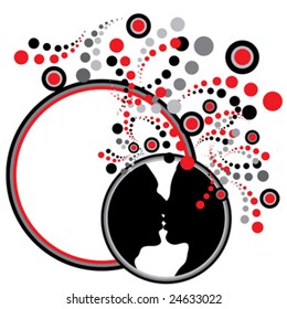 red and black decorate abstract