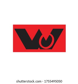 red black design logo font wo