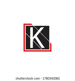 red black design logo font k
