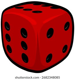 Ilustração de vetor de dados em preto e vermelho
