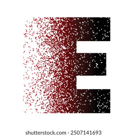 Red and Black Dispersion Letter E with nice effects 