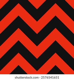 Red, black double chevron stripes background. An upward pointing twin v-shape pattern.