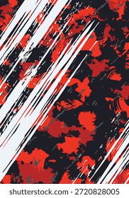 Fondo dinámico grunge rojo y negro, diseño de fondo de deportes extremos