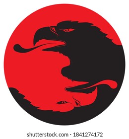 Adler-Kopf-Doppelaufwärts und -abwärts