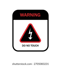 emblema de perigo de eletricidade vermelho e preto