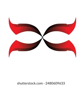 El Logo De Ojos Rojos Y Negros