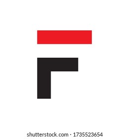 red black F design vector
