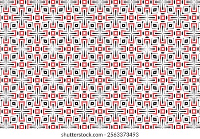 Red and black fabric design pattern