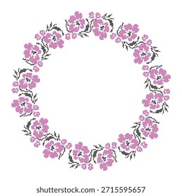 Padrão de repetição pontilhado floral vermelho e preto. Ornamento tradicional ucraniano para projetos de impressão e design