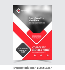 Red and Black Flyer template design, business flyer design in red color