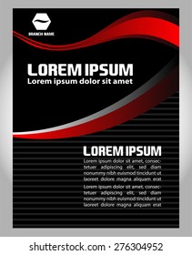 Red and Black Flyer template vector
