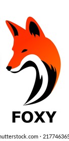 Red and Black Fox Logo Design 