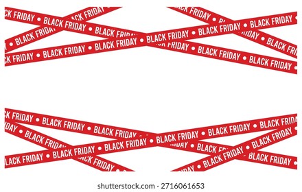 Fundo de fita de aviso vermelho preto sexta-feira desconto	
