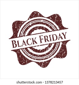 Red Black Friday rubber stamp