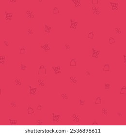 a red black friday seamless pattern sale
