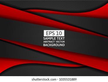 Red and black geometric abstract background modern design with copy space for your business, Vector illustration