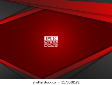 Red and black geometric abstract background modern design with copy space. Vector illustration
