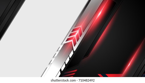 Red black geometric abstract corporate background. Vector.