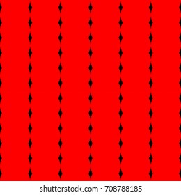 Red and black geometric abstract seamless pattern. Circle and diamond shape design for poster, backdrop, template, fabric, textile, texture. Modern print in retro style. EPS10 vector illustration.