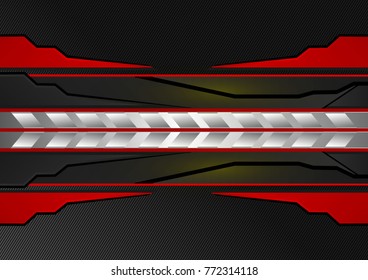 Red and Black geometric, abstract vector background for business and technology concept