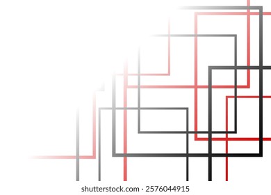 Red And Black Geometric Background. Technology Wallpaper. Abstract Business Banner. Vector Illustration