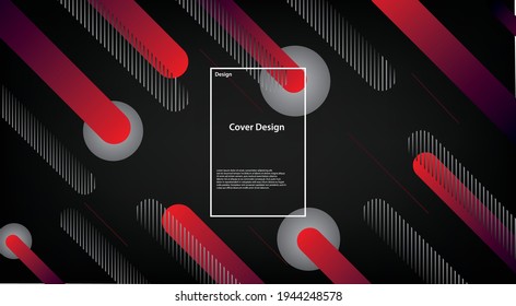 Red and Black Geometric Background.
Vector illustration