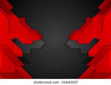 Red black geometric corporate