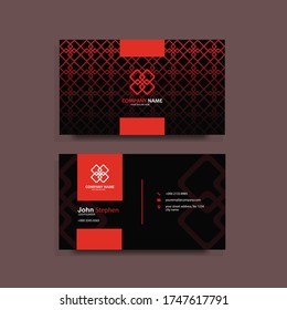 red black geometric corpor...s card template design